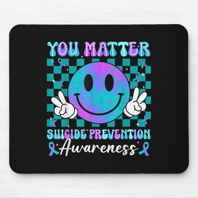 You Ribbon Suicide Prevention Awareness Women Men  Mousepad (Vorne)