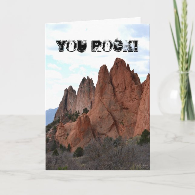 You Rock Danke-Card Dankeskarte (Vorderseite)