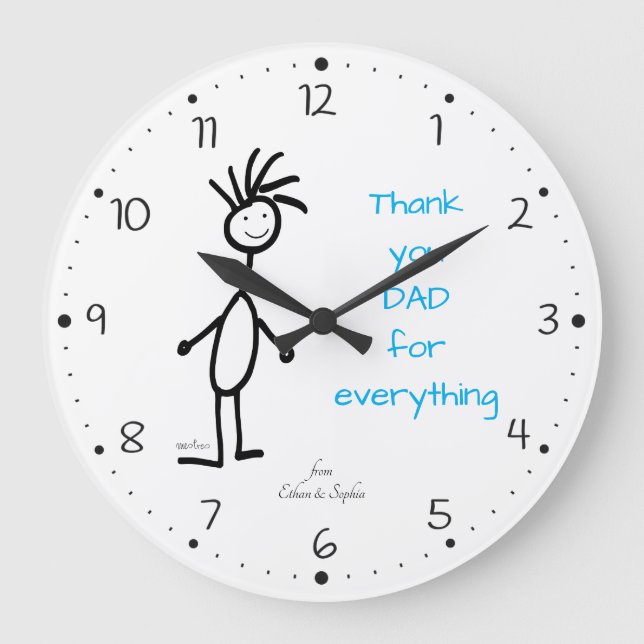 You Rock Große Wanduhr (Vorderseite)