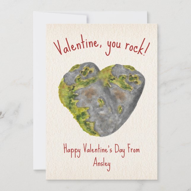 You Rock Heart Kids Classroom Valentine (Vorderseite)