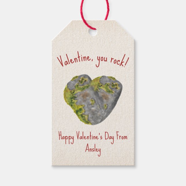 You Rock Heart Kids Classroom Valentine Geschenkanhänger (Vorderseite)