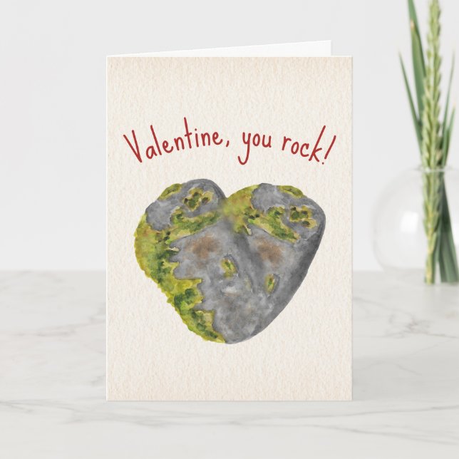 You Rock Heart Valentine Karte (Vorderseite)
