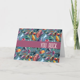 You Rock Jewel Toned Dankeskarte