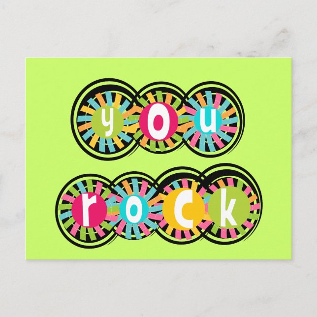 You Rock Postkarte (Vorderseite)