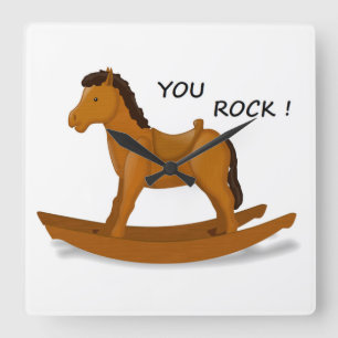 YOU ROCK QUADRATISCHE WANDUHR