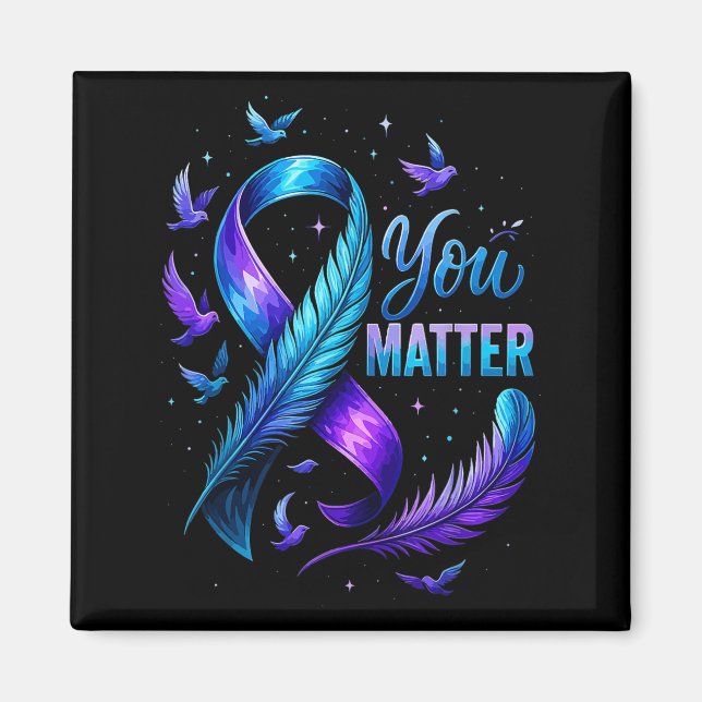 You Suicide Awareness Ribbon Butterfly For Women M Magnet (Vorne)