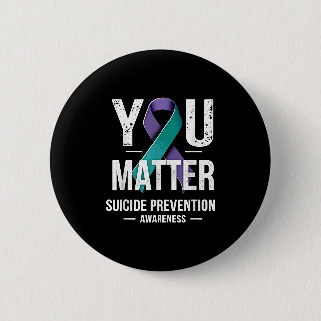 You Suicide Prevention Awareness  Button (Vorderseite)