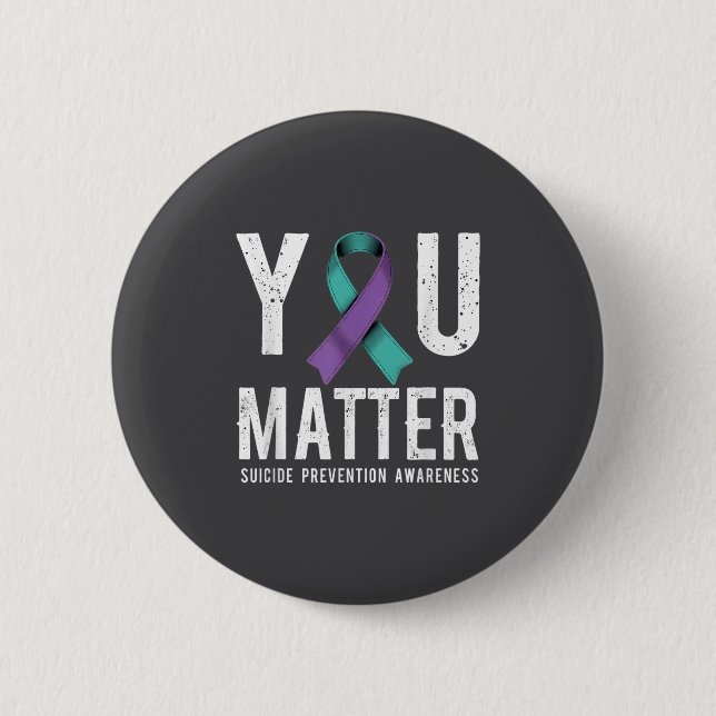 You Suicide Prevention Awareness  Button (Vorderseite)