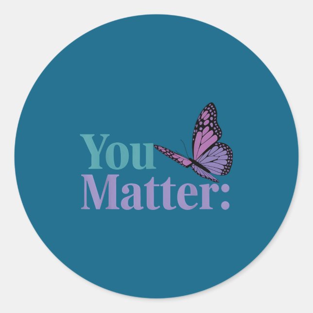 You Suicide Prevention Awareness Mental Health  Runder Aufkleber (Vorderseite)