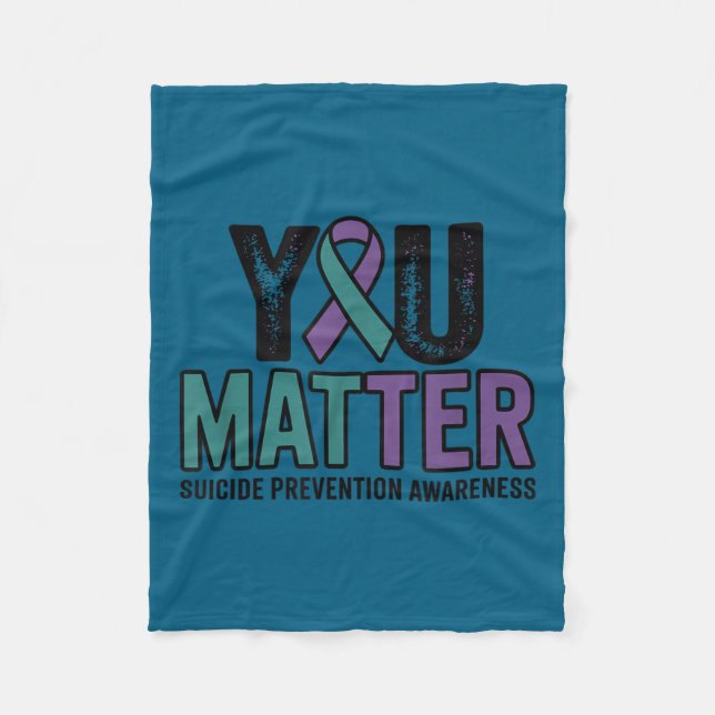 You Suicide Prevention Awareness Ribbon  Fleecedecke (Vorderseite)