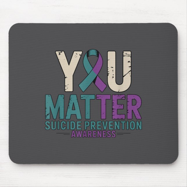 You Suicide Prevention Awareness Ribbon  Mousepad (Vorne)