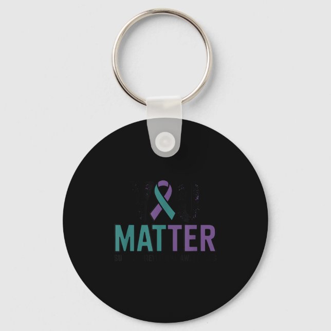 You Suicide Prevention Awareness Ribbon  Schlüsselanhänger (Vorderseite)