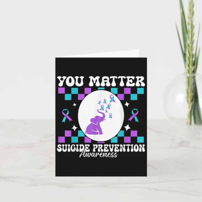 You Suicide Prevention Awareness Women  Karte (Vorderseite)
