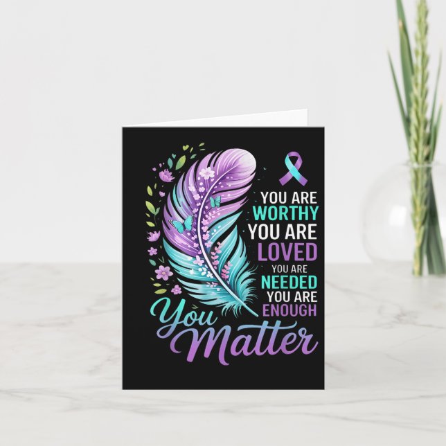 You Suicide Prevention Mental Health Awareness  Karte (Vorderseite)