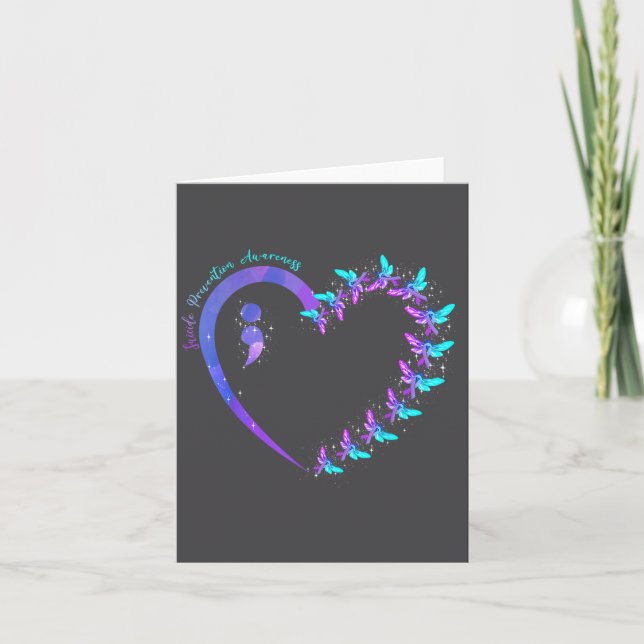 You Suicide Prevention Teal Purple Awareness Ribbo Karte (Vorderseite)