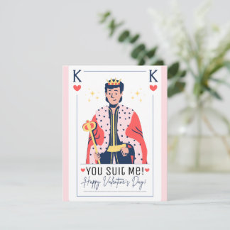 You Suit Me King of Hearts Valentine Mitteilungskarte