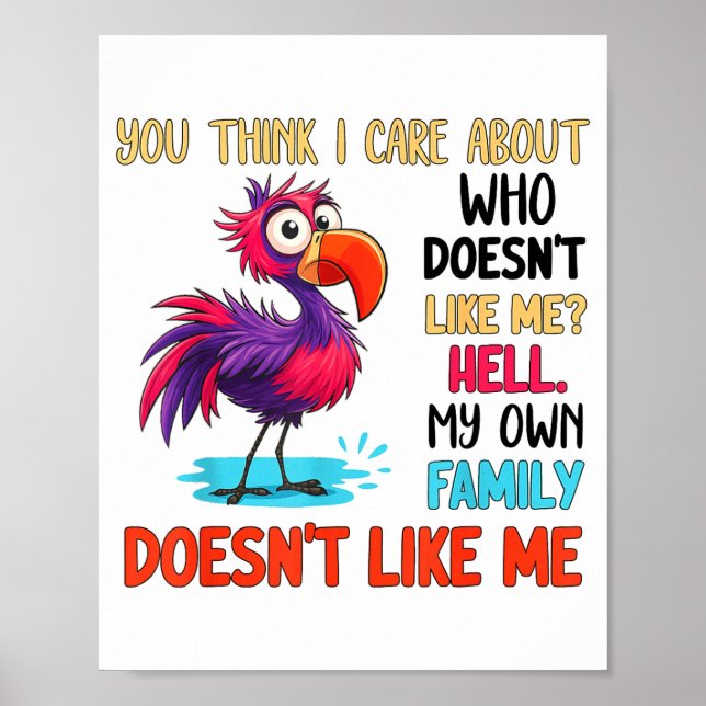 You Think I Care About Who Doesn't Like Me Hell My Poster (Vorne)