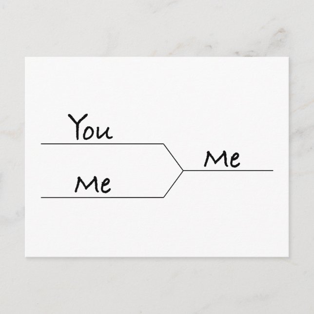 "You Vs. Me" März "Madness Style Bracket" Postkarte (Vorderseite)
