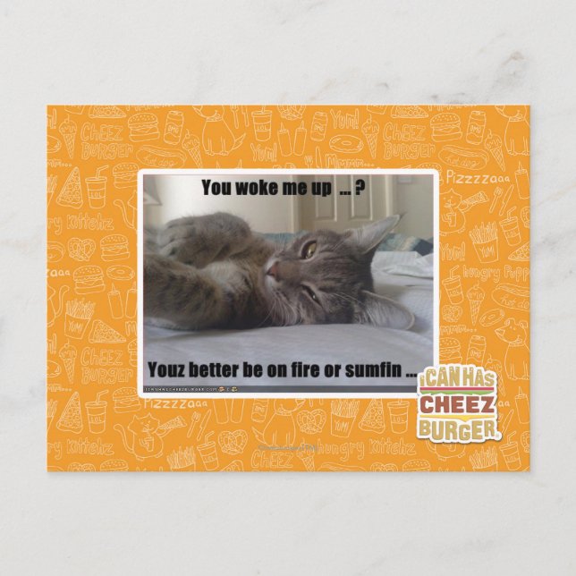 You woke me up postkarte (Vorderseite)