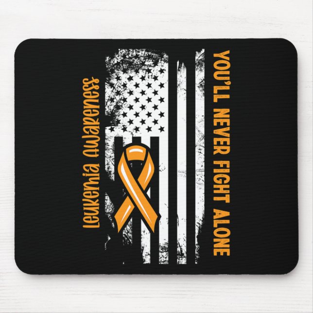 You'll Never Fight Alone Blood Cancer Leukemia Awa Mousepad (Vorne)