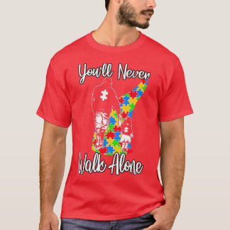 Youll nie zu Fuß allein Vater Tochter Autism Gif T-Shirt