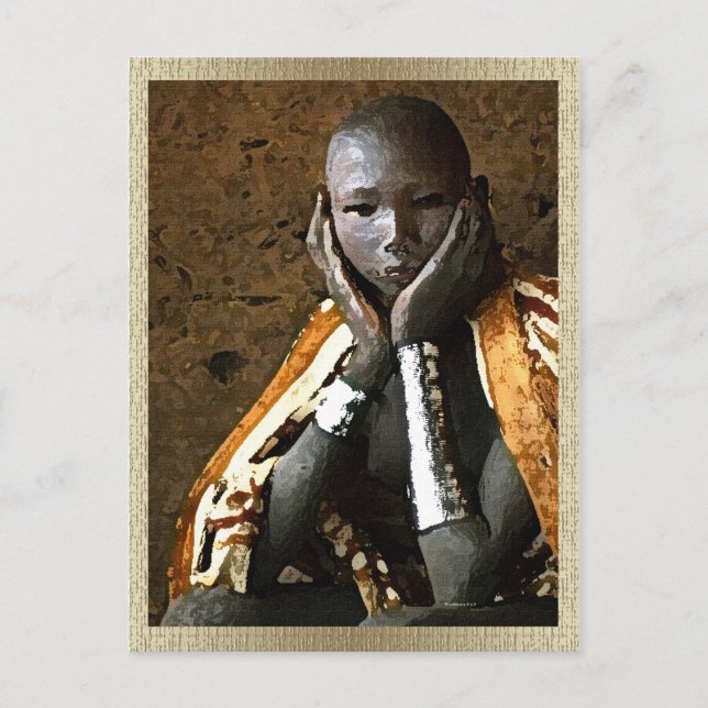 Young African Boy Postkarte (Vorderseite)