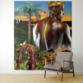 Young African King Wandteppich