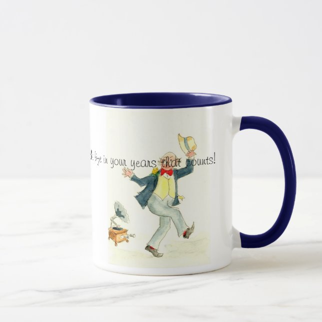 "Young at Heart" Kaffeemarke mit Zitat-Tasse Tasse (Rechts)