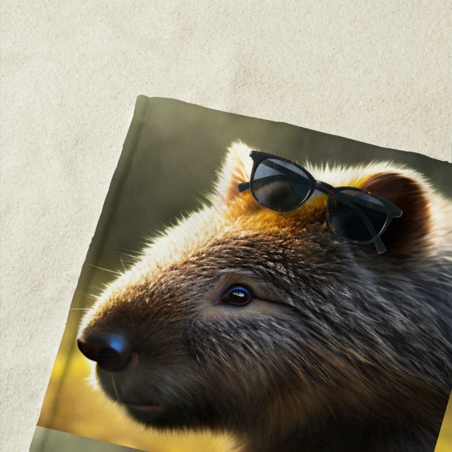 Young Australian Wombat, Beach Towel Strandtuch (Beispiel)