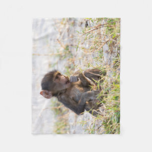 Young Baboon Fleecedecke