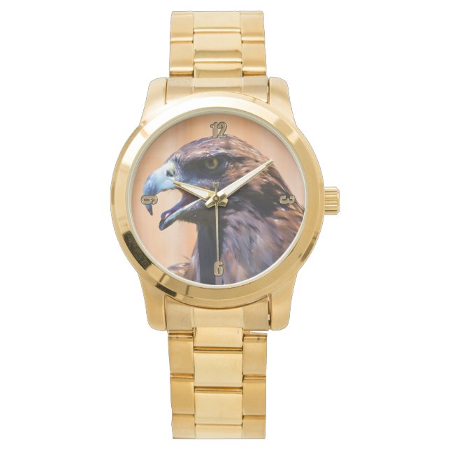 Young Bald Eagle Wildlife Painting Armbanduhr (Vorderseite)