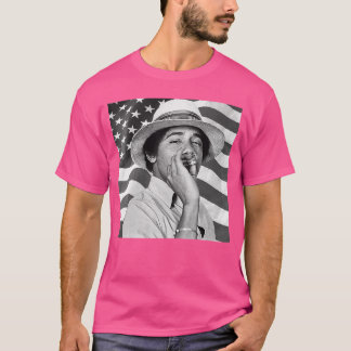 Young Barack Obama Patriotic Smoking T-Shirt