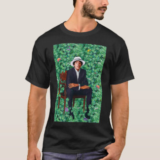 Young Barack Obama Portrait Weed T-Shirt