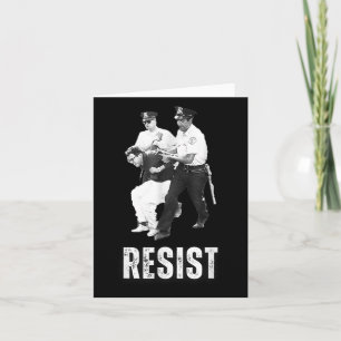 Young Bernie Sanders verhaftet Resist Karte