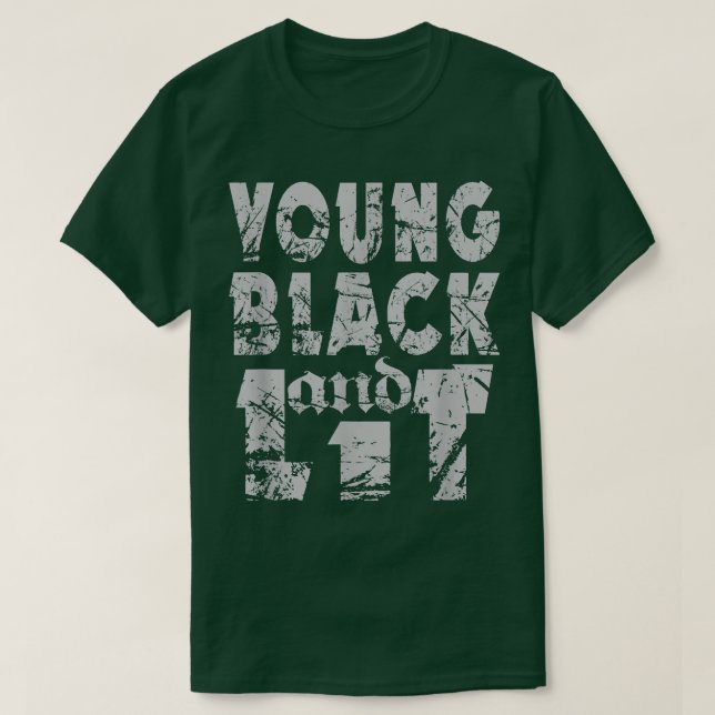 Young Black and Lit Pride African American History T-Shirt (Design vorne)