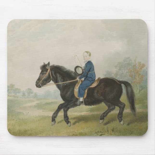 Young Boy Riding a Pony (von Penry Williams) Mousepad (Vorne)