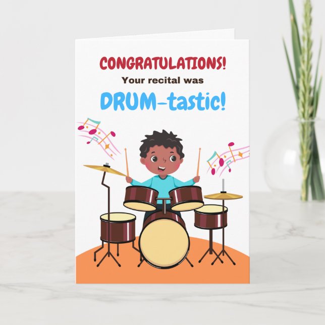 Young Boys Gratulationen Drum Erwägungsgrund Niedl Karte (Vorderseite)
