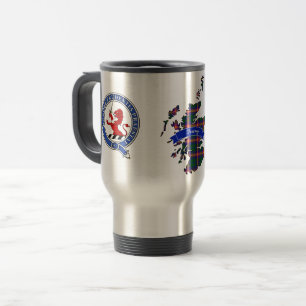 Young Clan Abzeichen & Tartan Travel Mug Reisebecher