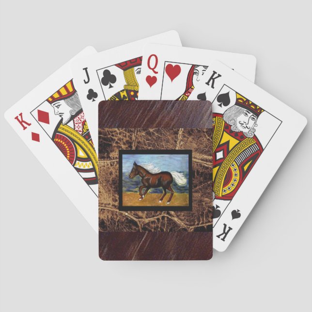 Young Colt - Design 2 Playing Cards - Green Spielkarten (Rückseite)