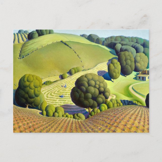 Young Corn, 1931 von Grant Wood Postkarte (Vorderseite)