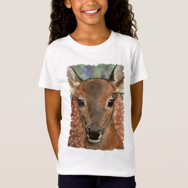 Young Deer Niedlich Fawn Wildlife Baby T-Shirt (Vorderseite)
