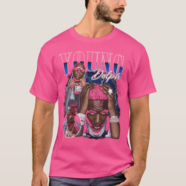 Young Dolph Retro Collage T-Shirt (Vorderseite)