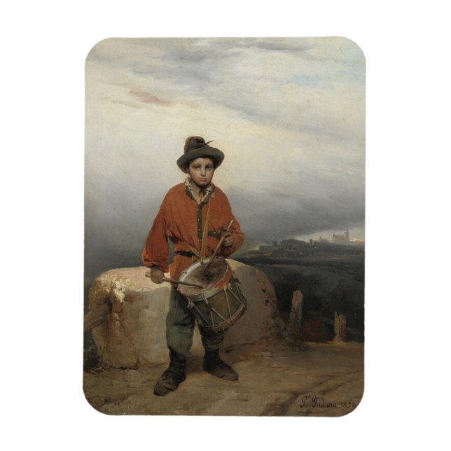 Young Drummer Boy (von Gerolamo Induno) Magnet (Vertikal)