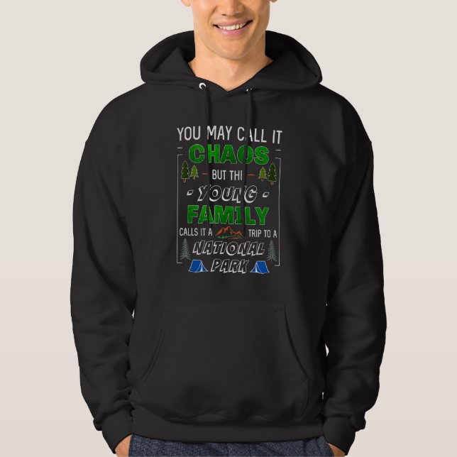 Young Family National Park Ferienreise Matching Hoodie (Vorderseite)
