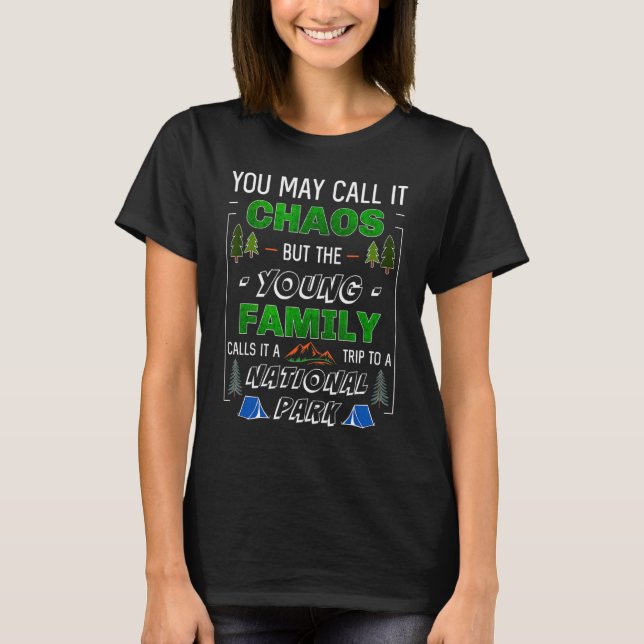 Young Family National Park Ferienreise Matching T-Shirt (Vorderseite)