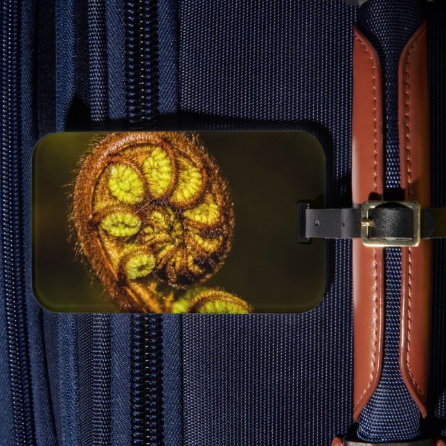 Young Fern Blätter Gepäckanhänger (Vorderseite Insitu 4)