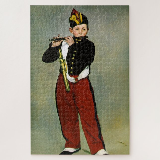 Young Flutist Fifer Manet Impressionist Malerei (Vertikal)