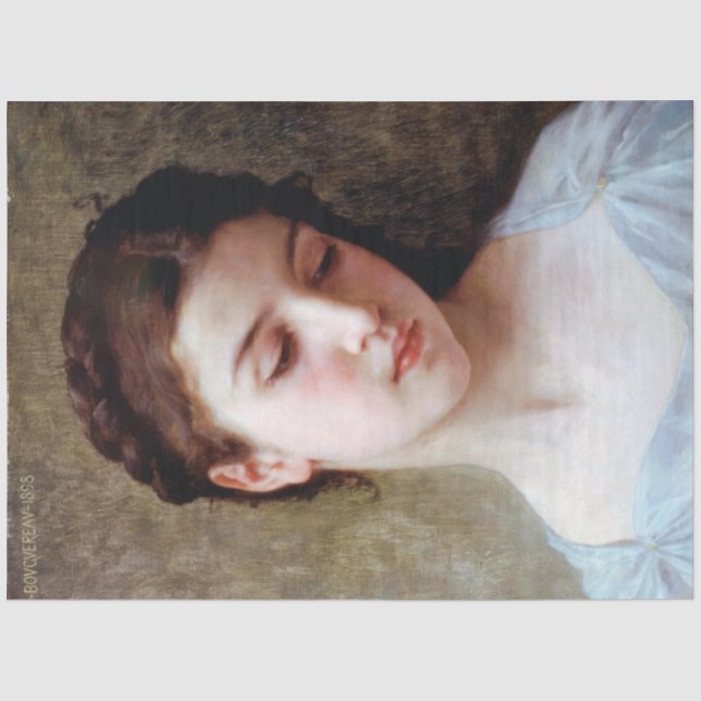 Young Girl, Bouguereau Seidenpapier (Vorderseite)