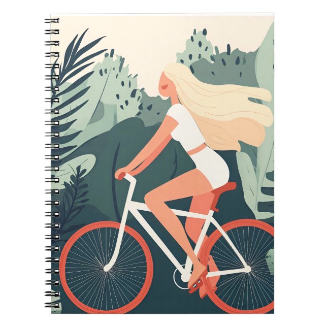 Young Girl Floral Citrus Personalisiert Notebook Notizblock (Vorderseite)