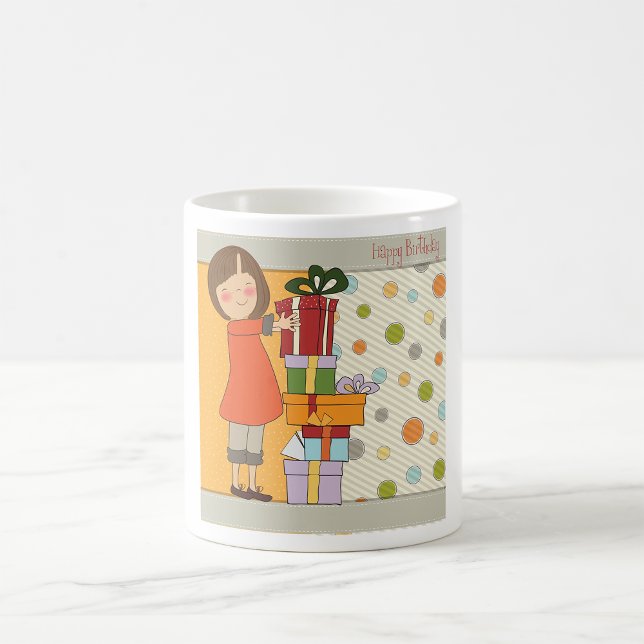 Young Girl Happy Birthday Kaffeetasse (Von Creator hochgeladen)